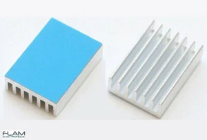 2x Dissipateur thermique radiateur avec adhesif 20x14x6mm Heat Sink + adhesive - Bild 1 von 2