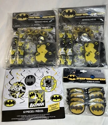 Mega mezcla de favores de decoración de fiesta de cumpleaños de Batman DC Comics Foto 1 de 4