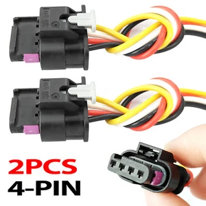 Pair For Audi A3 A4 A5 A6 Q2 Q3 Q5 Q7 Intake Pressure Sensor 4Pin Connector Plug - Picture 1 of 7