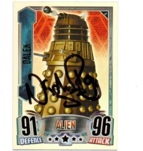 Doctor Who Trading Card Panini Alien Attax #4 Signed by NICHOLAS PEGG - Picture 1 of 1