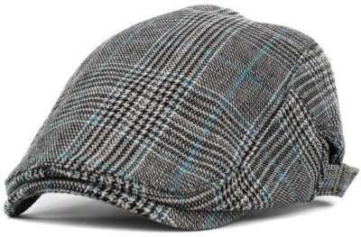 KB Ethos Plaid Newsboy Ivy Cap – Adjustable Vintage Flat Hat - Image 1 of 4