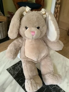 Build a Bear Vanilla Fudge Bunny Rabbit "Immaculate Condition" includes ear bows - Picture 1 of 24