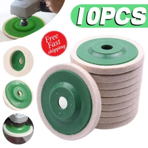 10X 100mm Wolle Polieren Winkelschleifer Rad Filz Polierscheibe Polierpad 4 Zoll - Bild 1 von 10