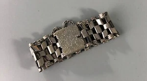 Victorian Silver Bracelet 16cm x 2.4cm ELZX - Picture 1 of 2