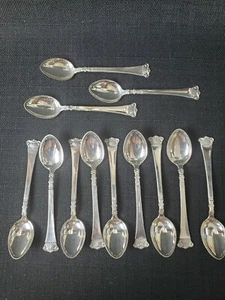 12 Kristian Hestenes 830S Norwegian "Myrte" Silver Demitasse Spoons - Picture 1 of 6