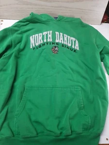 vintage Rare🔥 North Dakota Fighting Sioux green hoodie Embroidered Size S - Picture 1 of 8