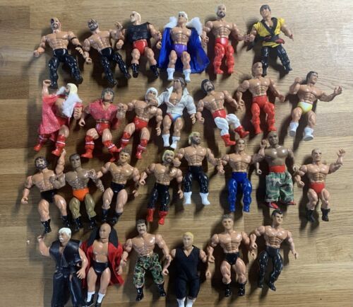 awa remco mini Mashers Vtg Wrestling Figure Lot Mat Mania Wwf Nwa Barbarian Hall | eBay
