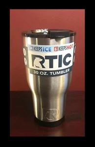 RTIC 30-OZ TUMBLER HOT-COLD STAINLESS STEEL TRAVEL MUG WITH LID - Picture 1 of 9