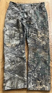 Wrangler Fleece Lined Camo Jeans RealTree Pro Gear Series Men’s Pants 36 X 30 - Picture 1 of 11