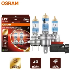 OSRAM Night Breaker 220 Halogen H4 H7 H11 +220% Bright +150m Light 12V - Picture 1 of 9