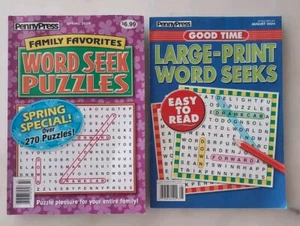 4 Word Search Puzzle Game Book Magazines Take A Break & Penny Press LG Print - Picture 1 of 2