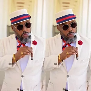 Blanco Lino Algodón Hombres Trajes Verano Formal Fiesta Boda Novio Hombres Blazers - Imagen 1 de 7