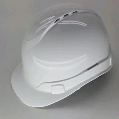 Sombrero duro blanco de ala completa ventilado Pyramex Ridgeline suspensión de trinquete de 4 puntos Foto 1 de 4