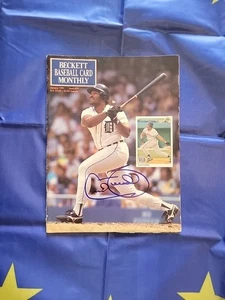 CECIL FIELDER TIGERS SIGNED AUTOGRAPH 1991 BECKETT MAGAZINE BAS  - Picture 1 of 2