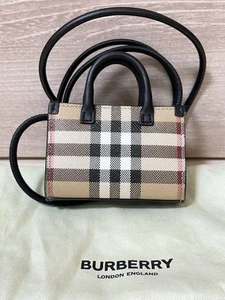 Mini Bolso de Hombro Burberry Cuero Marrón Auténtico Casi Como Nuevo - Imagen 1 de 10