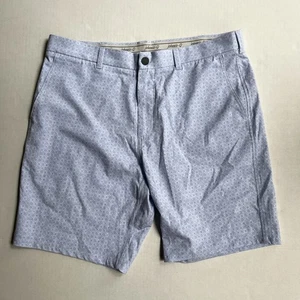 Johnnie-O Hayes Golf Shorts Mens 35 x 9 Blue Gripper Waist Magnet Pockets - Picture 1 of 9