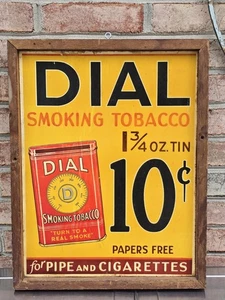 Letrero de cartulina pesado con esfera original para fumar tabaco - ¡Enmarcado listo para colgar!! - Imagen 1 de 5