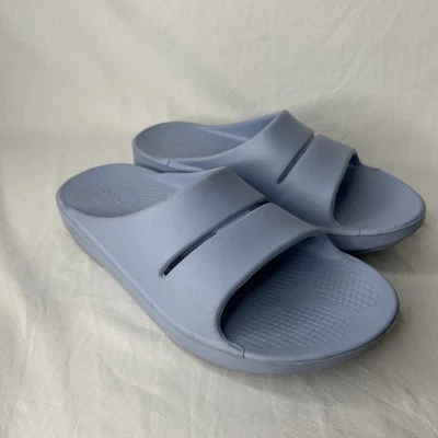 OOFOS OOahh 男女通用滑灯蓝色 * 两种不同尺寸! 右 41 左 40 欧元 — 第 1/4 张图片