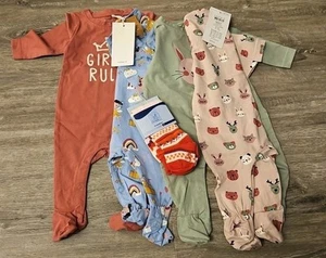 Neu Baby Größe 62 4x Schlafanzug Name It Set Marke - Bild 1 von 4