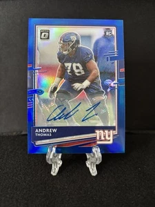 Andrew Thomas 2020 Donruss Optic #103 Blue Prizm Rookie Autograph #38/60 Giants - Picture 1 of 2