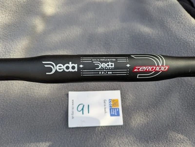 Deda Elementi Zero 100 RHM Alloy Handlebar 44cm (outers) 42CM (Centres) Black 91 - Image 1 of 4