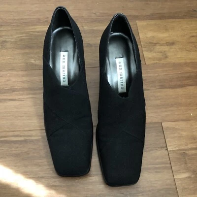 Zapatos de salón Ann Marino talla 6M What Gives Cellular elásticos azul marino tacones altos  Foto 1 de 4