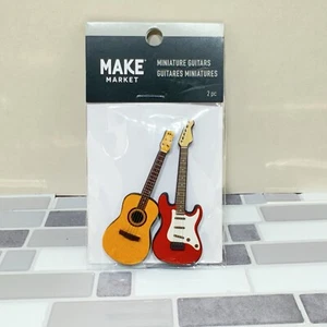 MINIATURE MINI ACOUSTIC AND ELECTRIC GUITAR - Picture 1 of 2