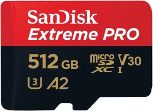 Carte mémoire Extreme PRO Microsdxc UHS-I 512 Go + adaptateur et Rescuepro Deluxe (pour - Photo 1 sur 5