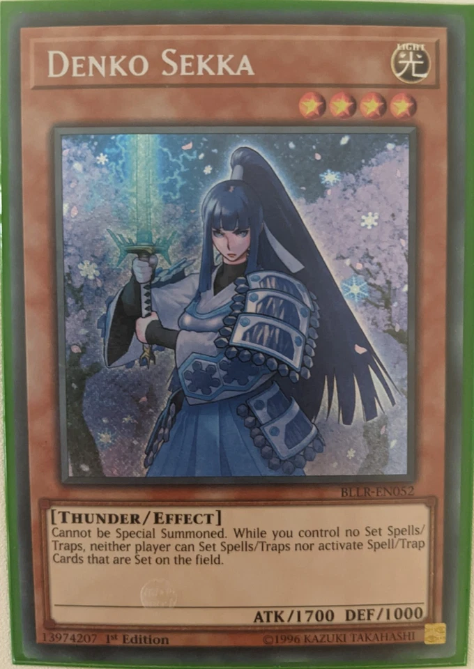 YuGiOh Denko Sekka Secret Rare 1st Edition BLLR-EN052 - Image 1 of 1
