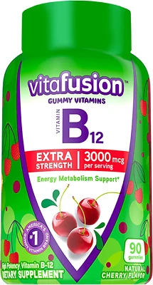 Vitafusion Extra Strength Vitamin B12 Gummy Vitamins for Energy Metabolism Suppo - Image 1 of 4