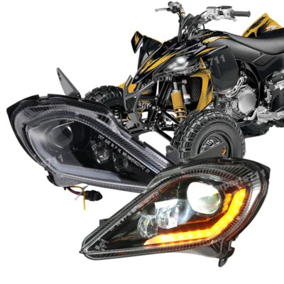 LED Headlight for 2006 - 2025 Yamaha ATV Raptor YFZ 450 700R YFM 250 350 700 - Image 1 of 4