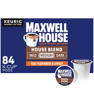 Maxwell House House Blend Medium Roast K-Cup Coffee Pods, 84 Ct Box - Picture 1 of 12