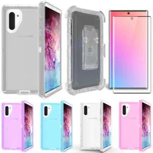 For Samsung Galaxy Note 10/10+ Plus Transparent Case with Screen & Belt Clip - Picture 1 of 16