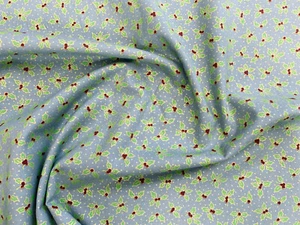 100% Cotton Christmas Grey Gold Metallic Holly Berry Craft Fabric Material - Picture 1 of 3