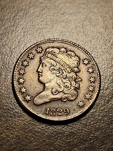 1829 Classic Head Copper Half Cent - Picture 1 of 4