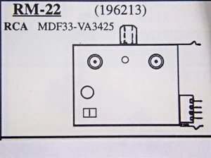 MDF33-VA3425/ 196213 / for RCA / VCR RF MODULATOR / RM-22 /1 PIECE(qzty) - Picture 1 of 6