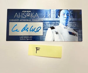 Star Wars AHSOKA Grand Admiral Thrawn 3x7in Plaque signed SWAU COA - Picture 1 of 6