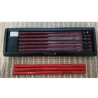 Mitsubishi Pencil 6 Hb, F, 3 Red, 1 Eraser