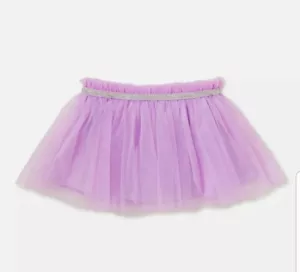 BABY GIRL TUTU PURPLE Skirt w Panty 6-9M Pastel Silver Waist BNWT - Picture 1 of 6