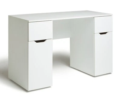 Pod Double Pedestal Desk - White | Home Office Desk with Storage Drawers - Image 1 of 4