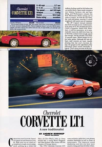 1992 Chevy CORVETTE LT1 350, Detailed ROAD TEST From American Car Magazine - Picture 1 of 1