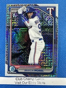 2024 #BCP-192 Braylin Morel Bowman Chrome Prospect 1st Mega Mojo Rangers - Picture 1 of 2