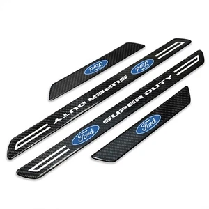 Ford Super-Duty Black Real Carbon Fiber 4 Universal Door Sill Protector Guard - Bild 1 von 6