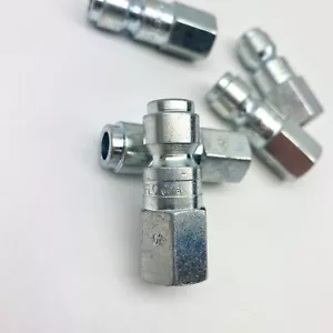 LOT OF 5 AMFLO CP8 QUICK CONNECT HOSE COUPLING, 3/8" TF, 1/4" FNPT, STEEL - Picture 1 of 7