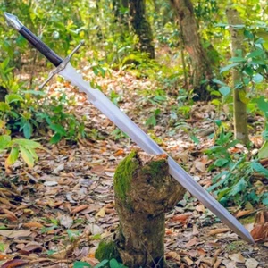 Custom Handmade Carbon Steel Blade Survival Viking Sword - Hunting Sword Camping - Picture 1 of 7