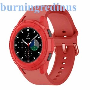 Silicone Watch Band Shockproof Case For Samsung Galaxy Watch 4 Classic 42mm 46mm - Picture 1 of 16