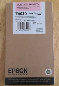 11-2023 ORYGINALNY EPSON T6036 ŻYWY LIGHT MAGENTA 220ml RYSIK ATRAMENTOWY PRO 7880 9880 - Zdjęcie 1 z 1