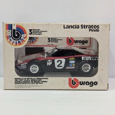 Bburago Lancia Stratos Pirelli 1:24 Diecast Metal Model Rare Vintage Rally Car - Image 1 of 4