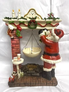 Yankee Candle Christmas Tart Wax Warmer Santa Fireplace Mantle 11.75" - Picture 1 of 8