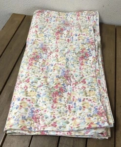 Ralph Lauren Loire Floral Watercolor Flat Sheet Queen Pink Blue Yellow Cotton - Picture 1 of 7